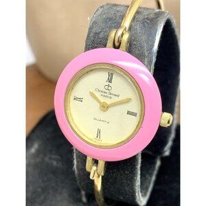 Christian Bernard Paris Women's Watch Gold Bangle Interchangeable Bezel 24mm